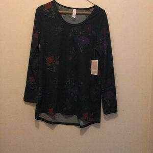 Green floral tee shirt